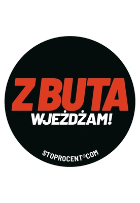 Wlepa Stoprocent Z buta czarna