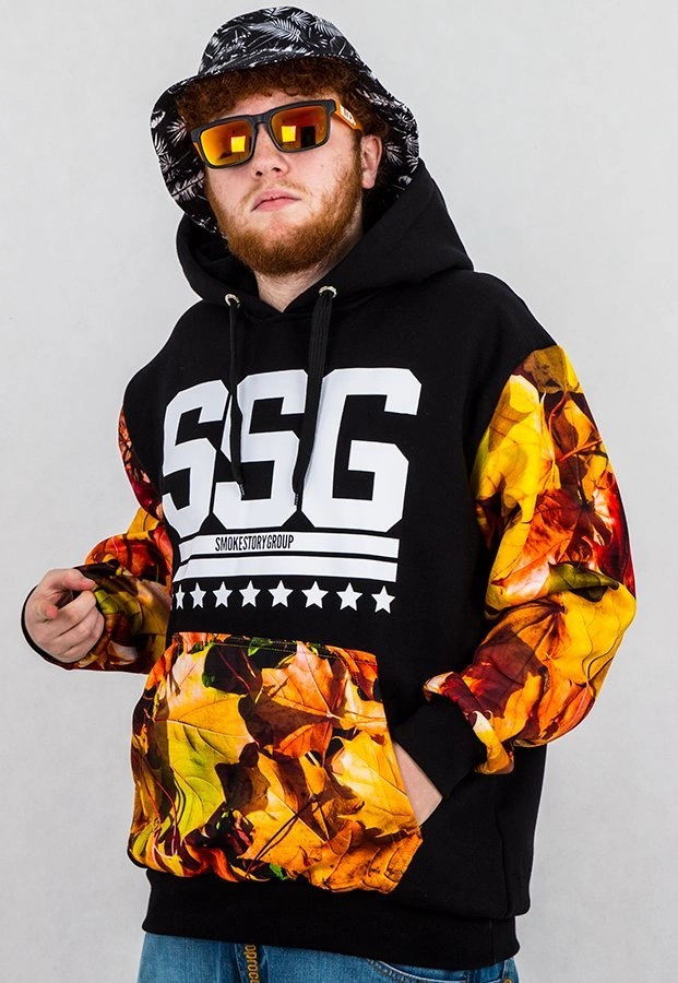 Bluza SSG Liście czarna