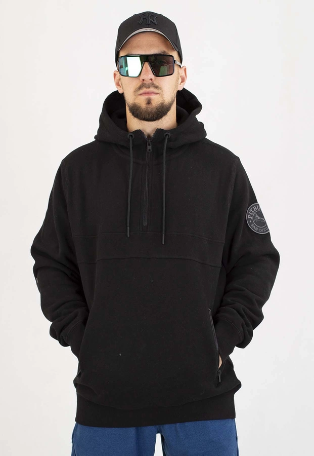 Bluza Pit Bull Z Kapturem Gibson czarno czarna