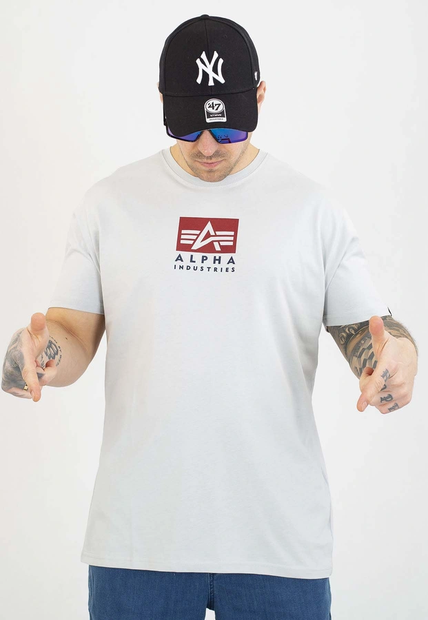 T-shirt Alpha Industries Satin Logo 148513 szary