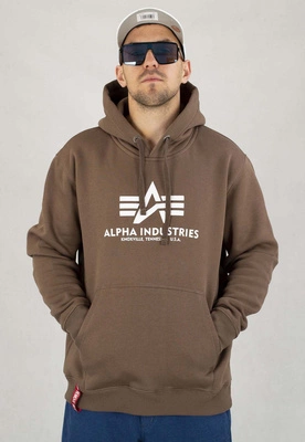 Bluza Alpha Industries Z Kapturem Basic 178312 brązowa