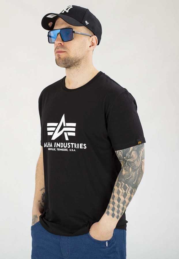 T-shirt Alpha Industries Basic T 2Pack 106524 czarny ciemny zielony