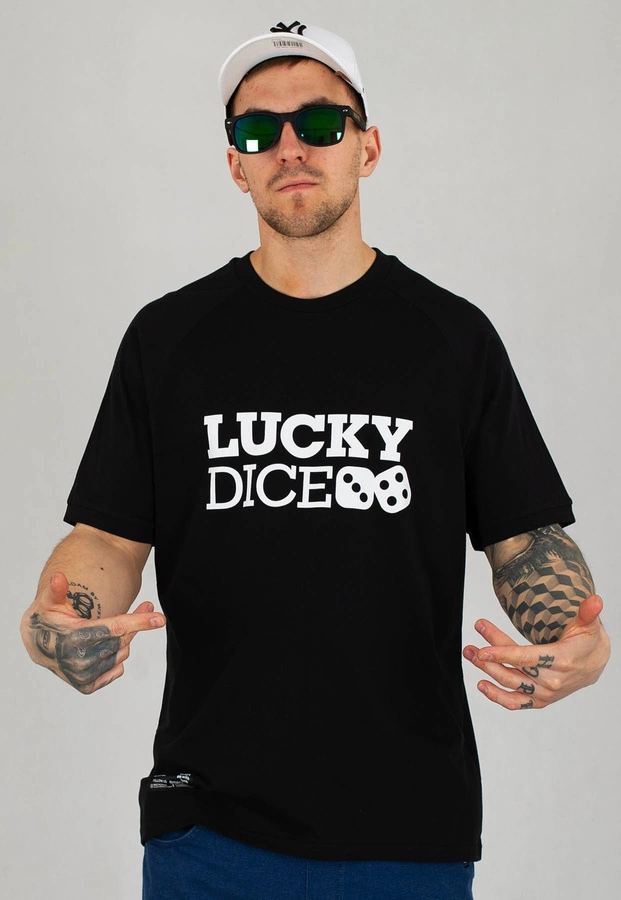 T-shirt Lucky Dice Logo czarny