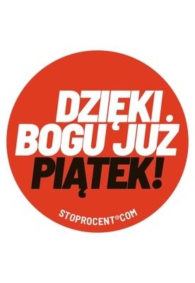 Wlepa Stoprocent Piątek czerwona