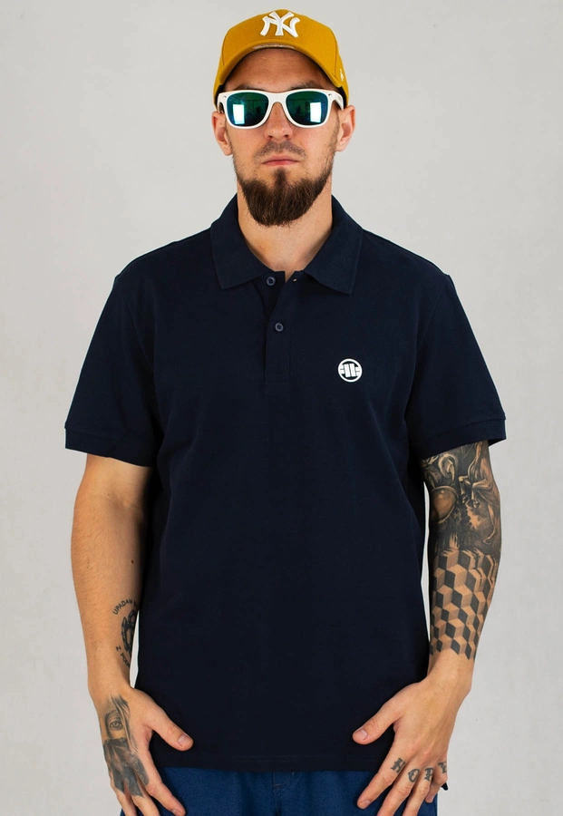 T-shirt Polo Pit Bull Regular Pique granatowy