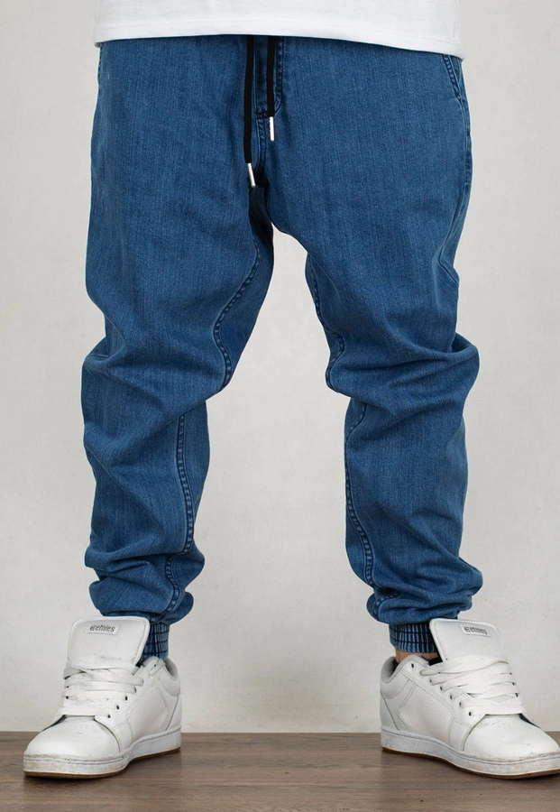 Spodnie El Polako Joggery Slim Jeans z Gumą Me Elpo light jeans