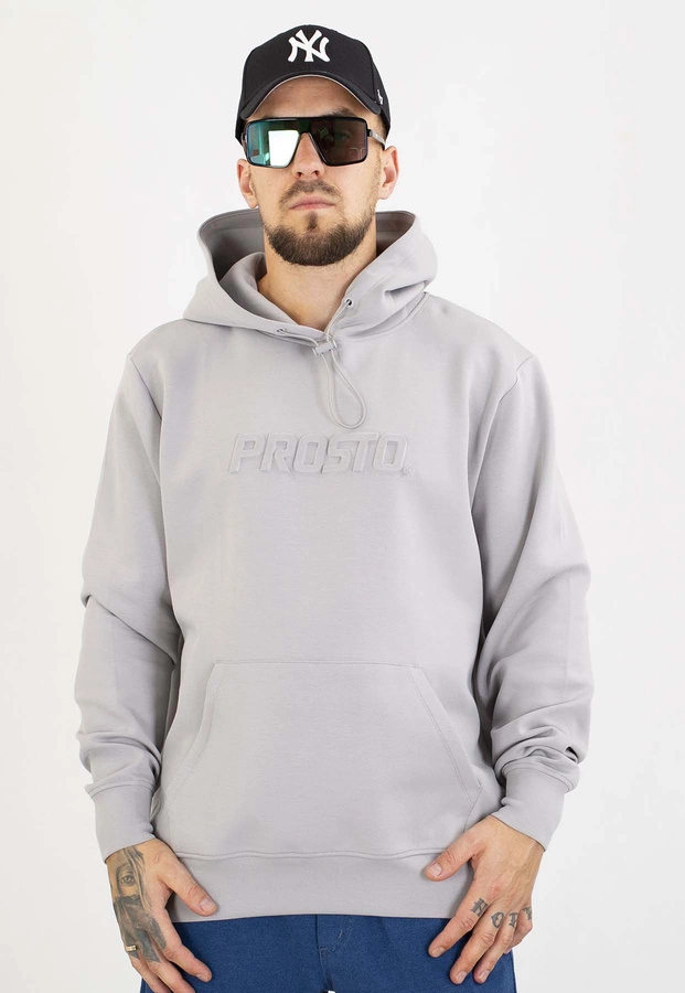 Bluza Prosto Z kapturem Interlock Logy szara