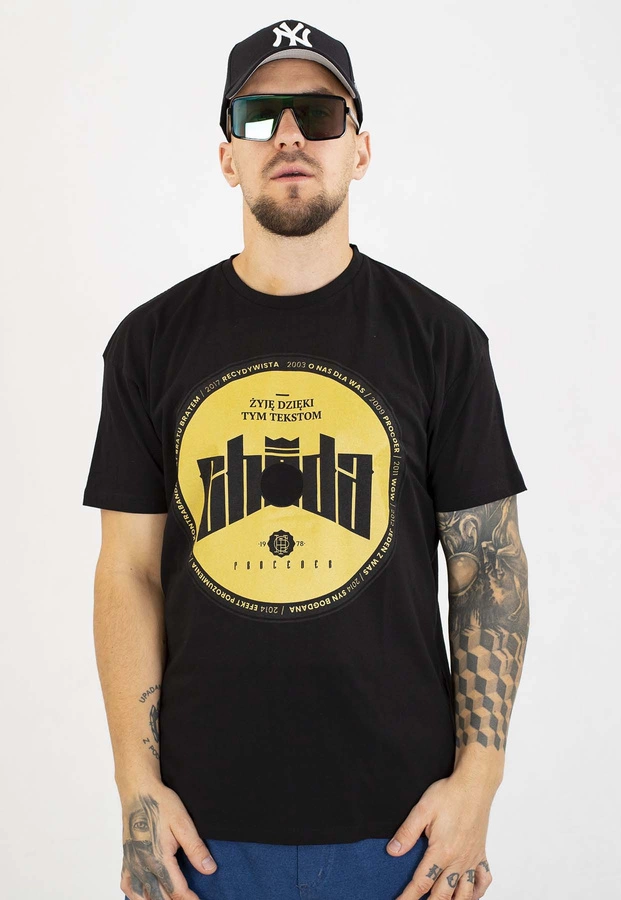 T-shirt Chada Żyję Dzięki Tym Tekstom czarny