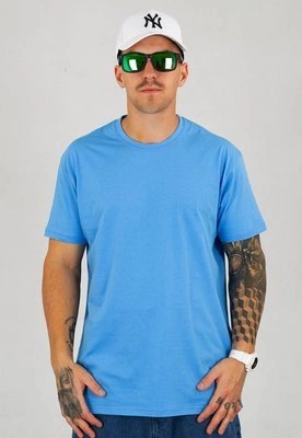 T-shirt Niemaloga Slim 150 Smooth błękitny