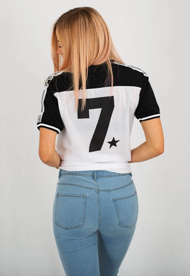 T-shirt Lucky Dice Jersey Seven LD biało czarny