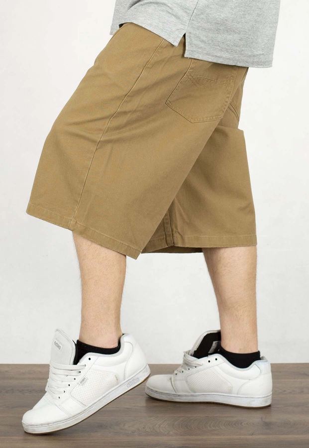 Spodenki Mass Pants Baggy Fit Slang beige
