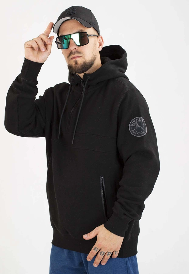 Bluza Pit Bull Z Kapturem Gibson czarno czarna