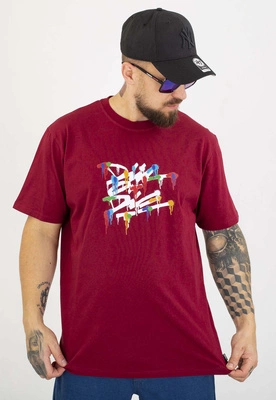 T-shirt Diil Die Splash bordowy