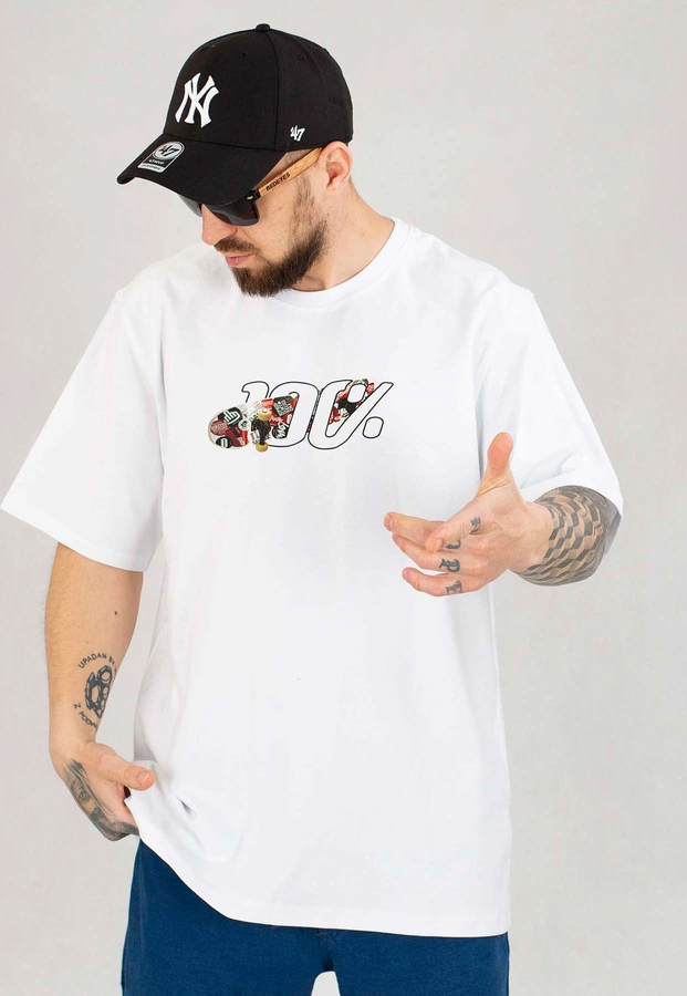 T-shirt Stoprocent Skate biały