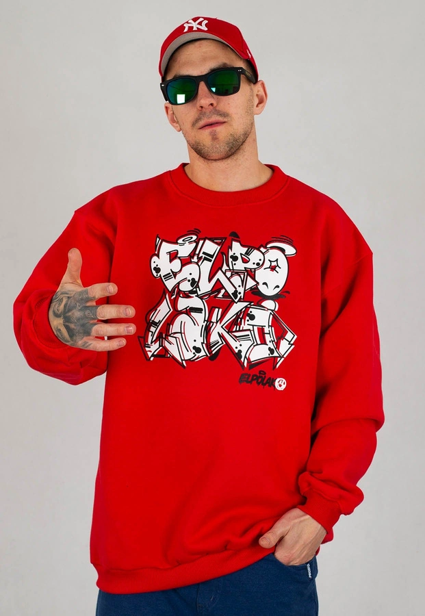 Bluza El Polako Baggy Graffiti czerwona