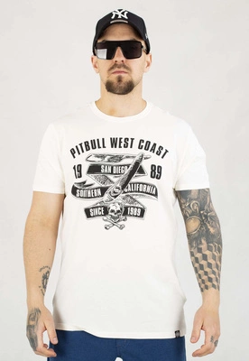 T-shirt Pit Bull Slim 190 Oldschool Razor white