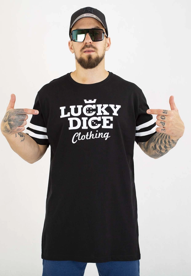 T-shirt Lucky Dice LD Clothing Stripe czarny