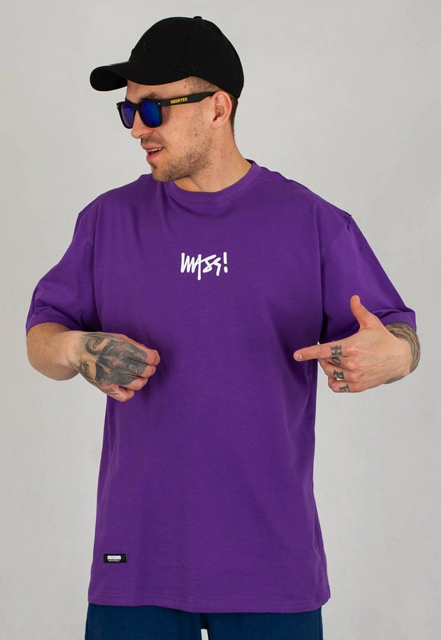 T-shirt Mass Signature Small Logo fioletowy