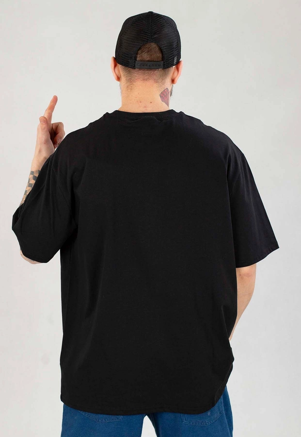 T-shirt SikSilk Chain Oversized SS-22602 czarny