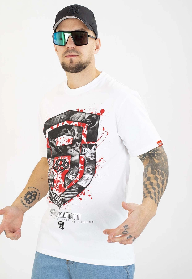 T-shirt Street Autonomy Fuck  biały