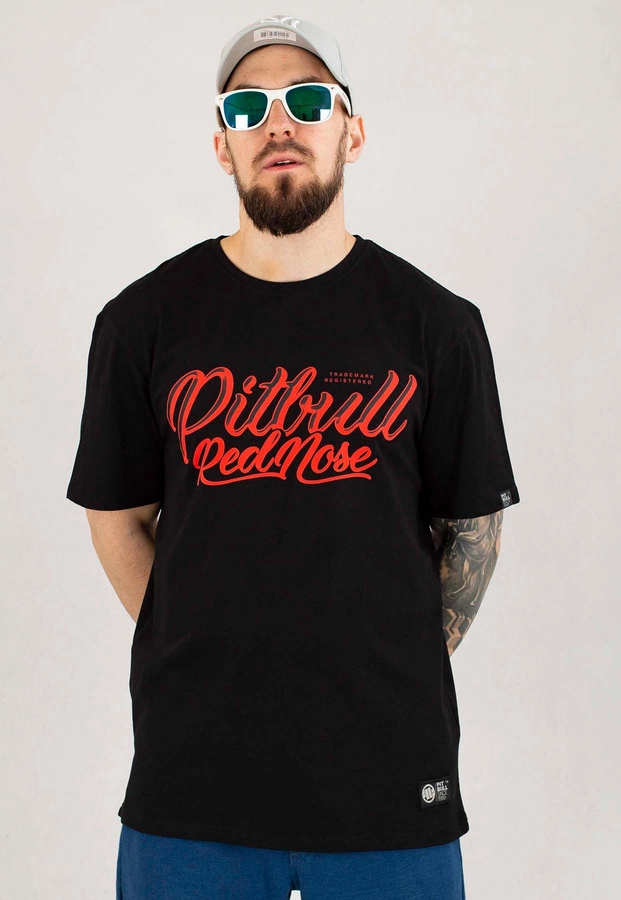 T-shirt Pit Bull Red Nose 23 czarny