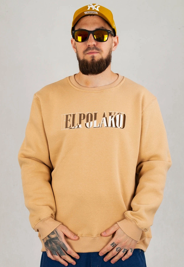 Bluza El Polako Crewneck Double Layer brązowa