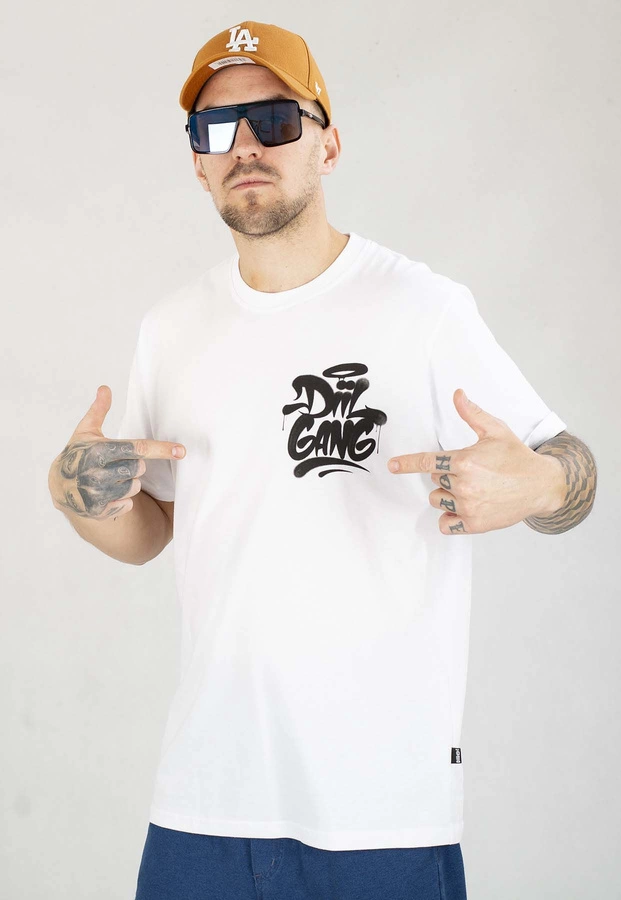 T-shirt Diil Spray biało czarny