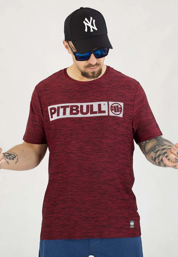 T-shirt Pit Bull Casual Sport Hilltop burgundy melange