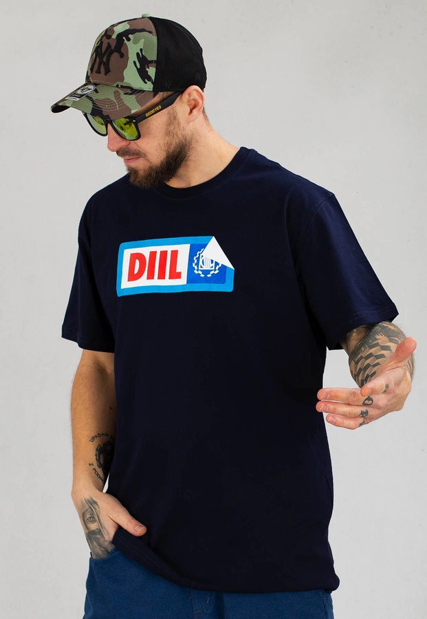 T-shirt Diil Sticker granatowy