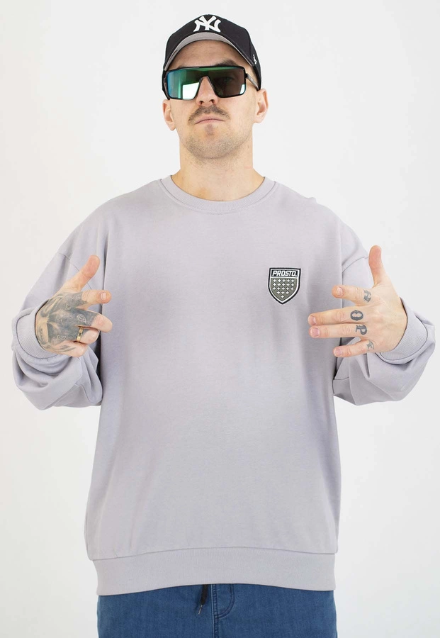 Bluza Prosto Bez Kaptura Shield washed grey