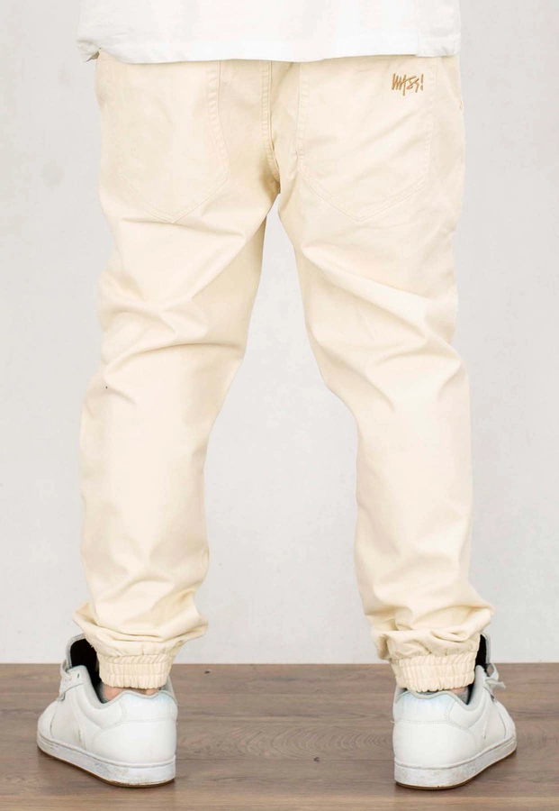 Spodnie Mass Jogger Pants Tapered Fit Signature 2.0 kremowe