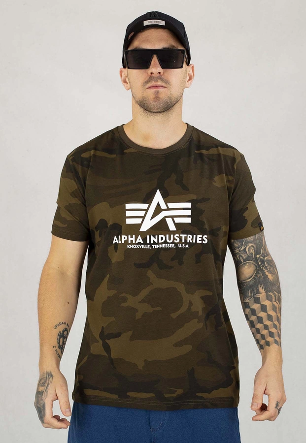 T-shirt Alpha Industries Basic 100501C oliwkowa camo