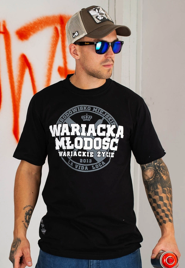 T-shirt Środowisko Miejskie Wariacka Młodość czarny