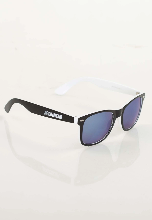 Okulary Jigga Wear Name Contrast Wayfarer Black White Purple Mirror