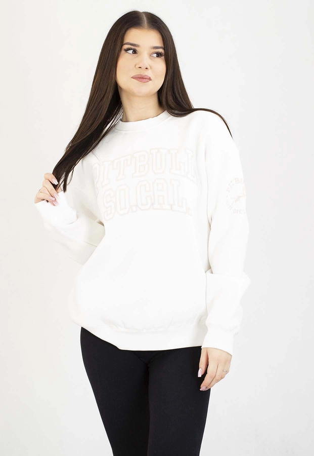 Bluza Pit Bull Bez Kaptura Oversize Fiora white
