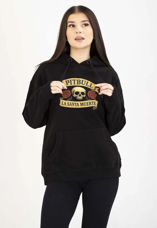 Bluza Pit Bull Z Kapturem Oversize La Santa Muerte czarna
