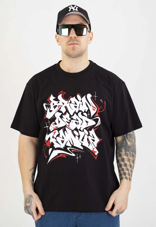 T-shirt Brain Dead Familia Graffiti czarny