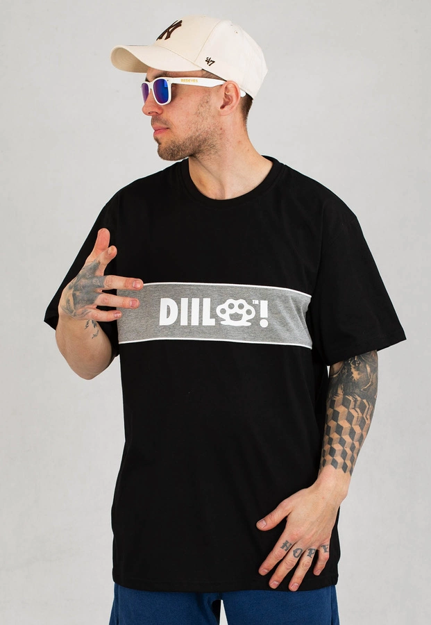 T-shirt Diil Pipping czarny