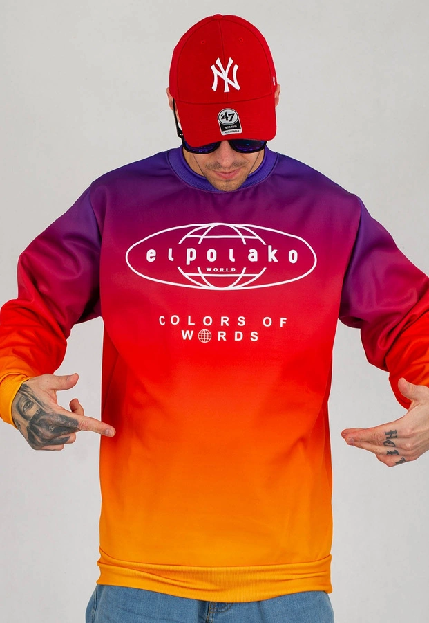 Bluza El Polako Gradient Elpo granatowo pomarańczowa