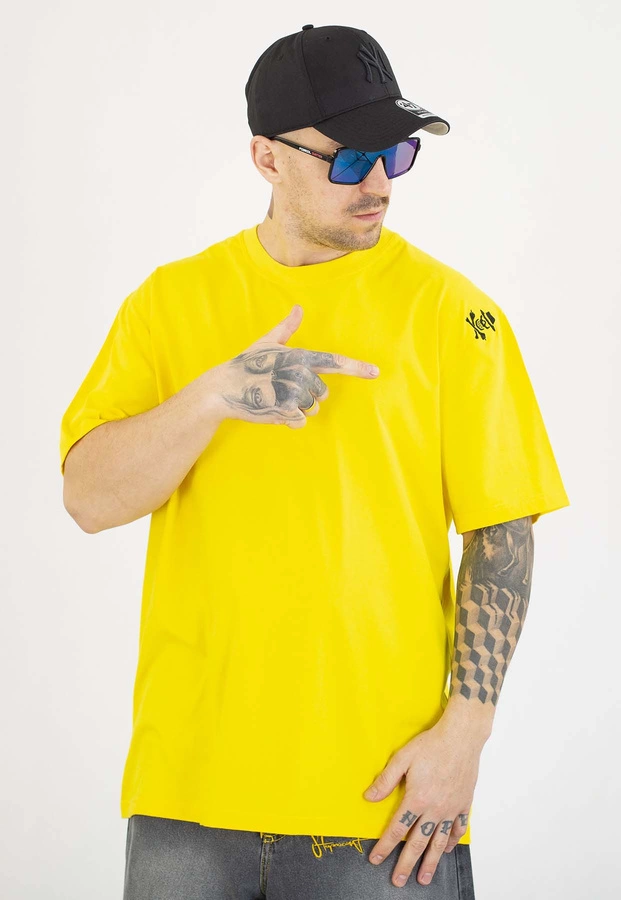 T-shirt Stoprocent Wini's Skull Haftbark żółty