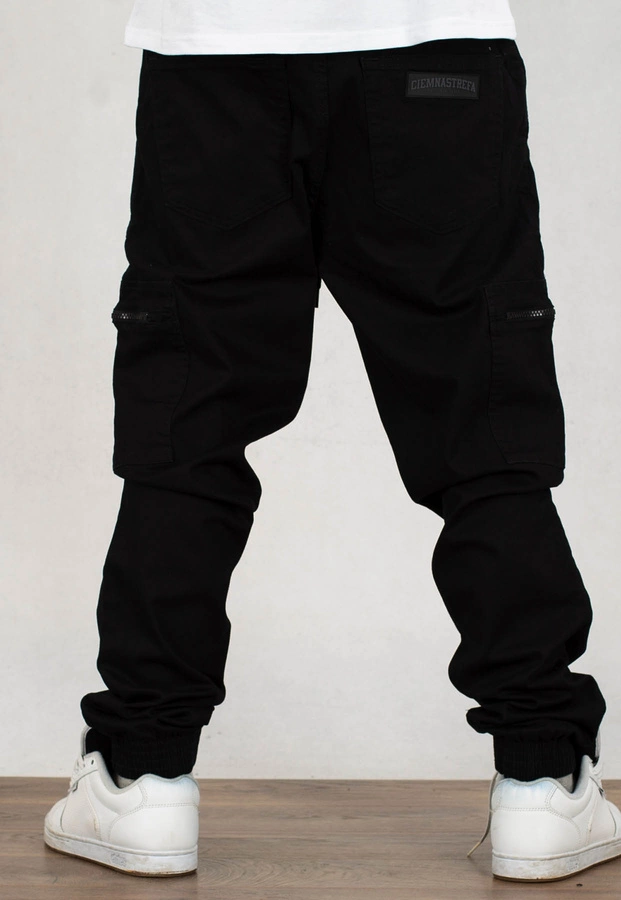 Spodnie Ciemna Strefa Jogger Cargo Gumka czarne