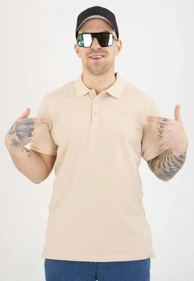 T-shirt Polo 4F M555 beżowy
