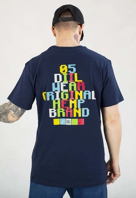 T-shirt Diil Pixel granatowy