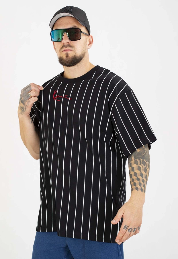 T-shirt Karl Kani KK Small Signature pinstripe 6030153 czarny