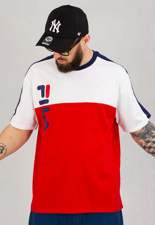 T-shirt Fila Bartin Loose Tee FAM0078 biało czerwony