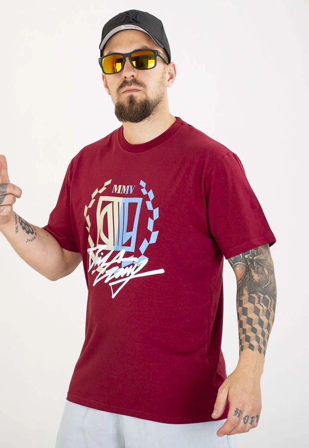T-shirt Diil Gang bordowy