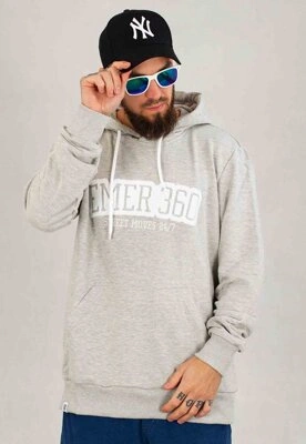 Bluza 360CLTH Z Kapturem Shenille szara