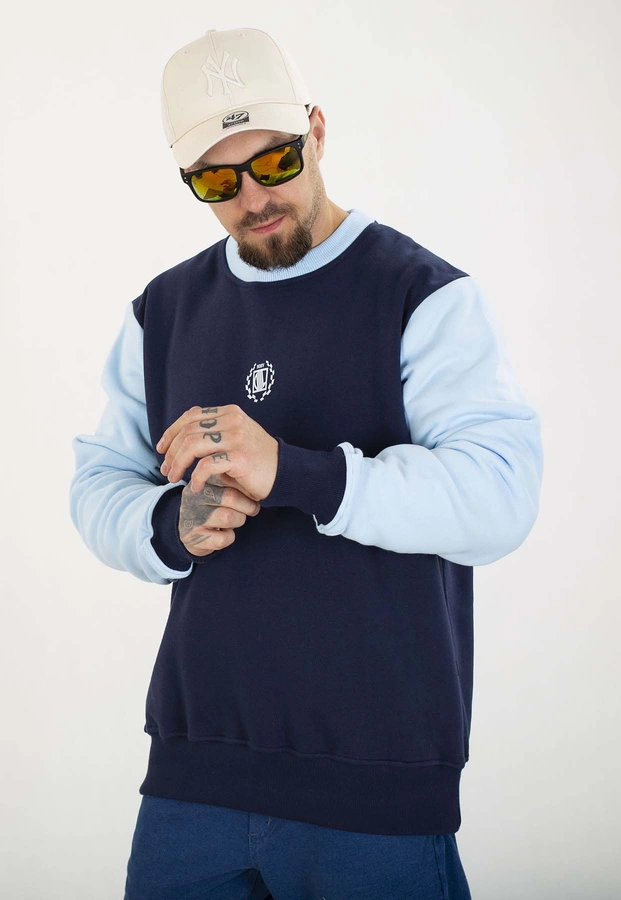 Bluza Diil Bez Kaptura Small Double granatowo błękitna