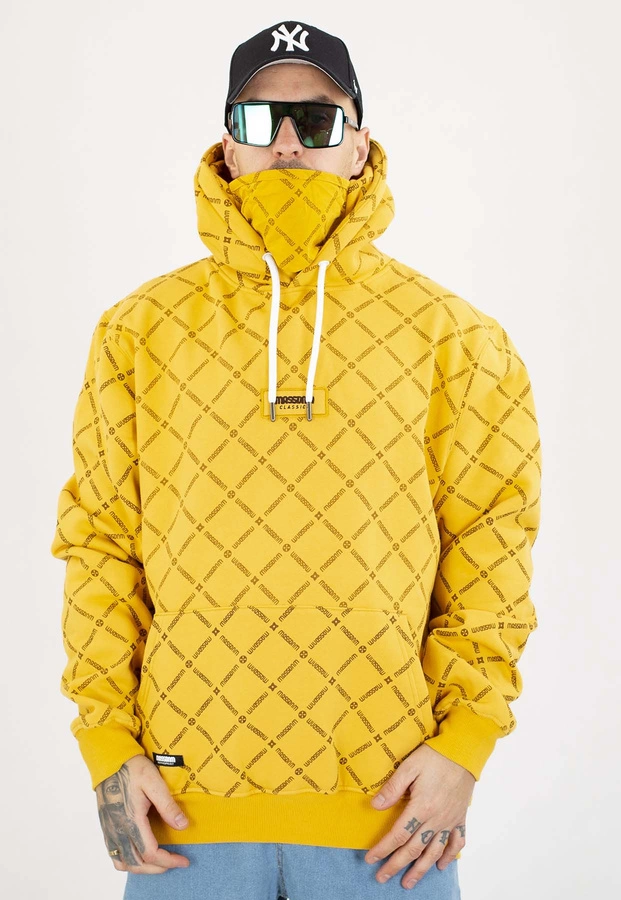 Bluza Mass Z Kapturem Monogram żółta