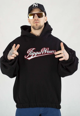Bluza Jigga Wear Z Kapturem Baggy Written Logo czarna